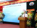 Ông Phạm Hồng Hà - Ủy viên Trung ương Đảng, Bộ trưởng Bộ Xây dựng phát biểu chúc mừng Học viện